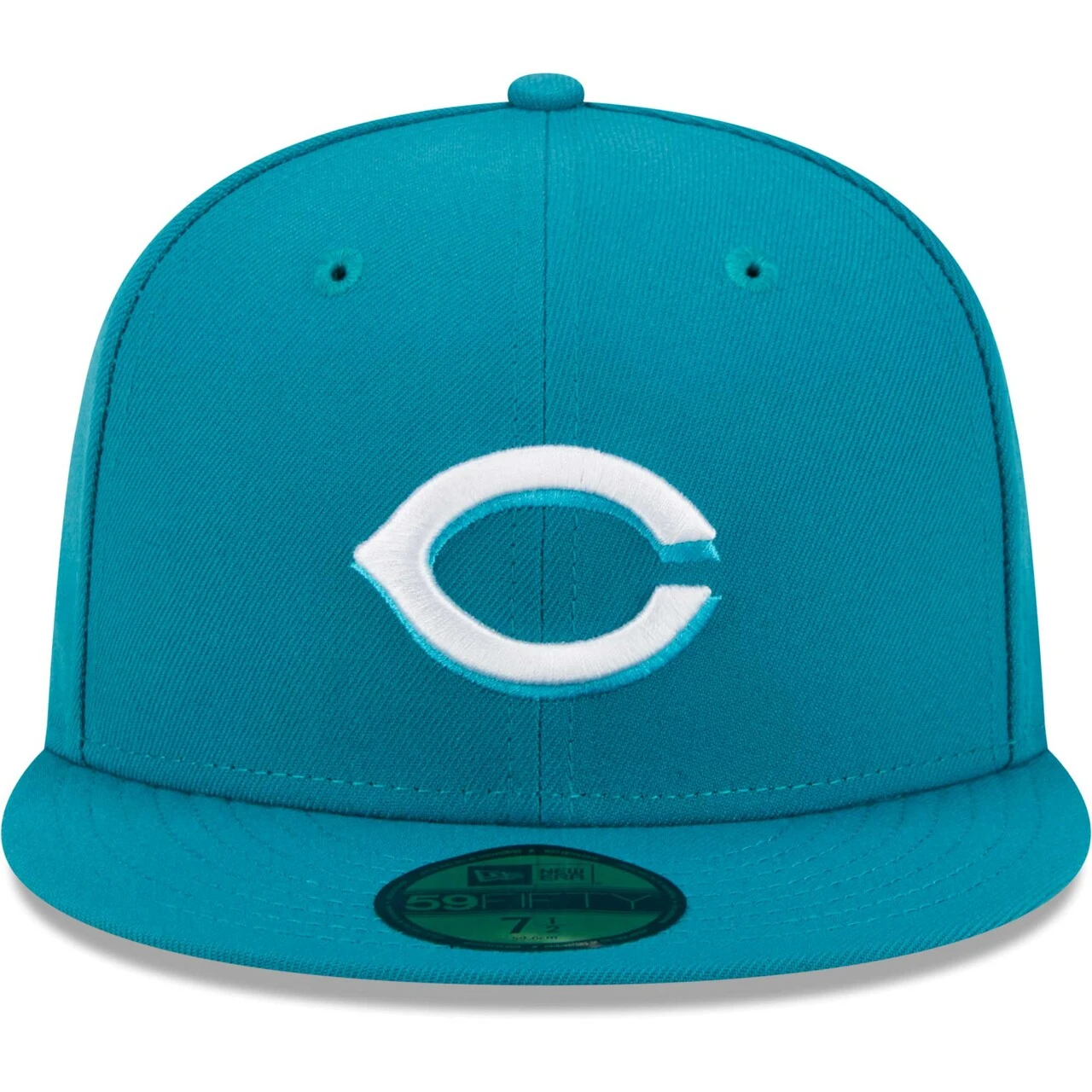 Men's Cincinnati Reds New Era Turquoise 59FIFTY Fitted Hat - Image 2