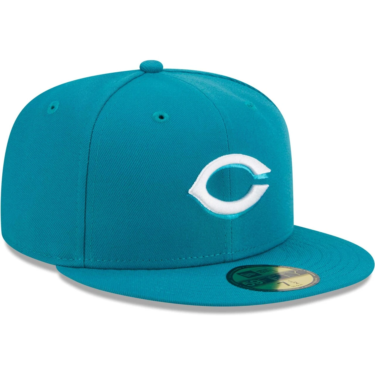 Men's Cincinnati Reds New Era Turquoise 59FIFTY Fitted Hat - Image 3