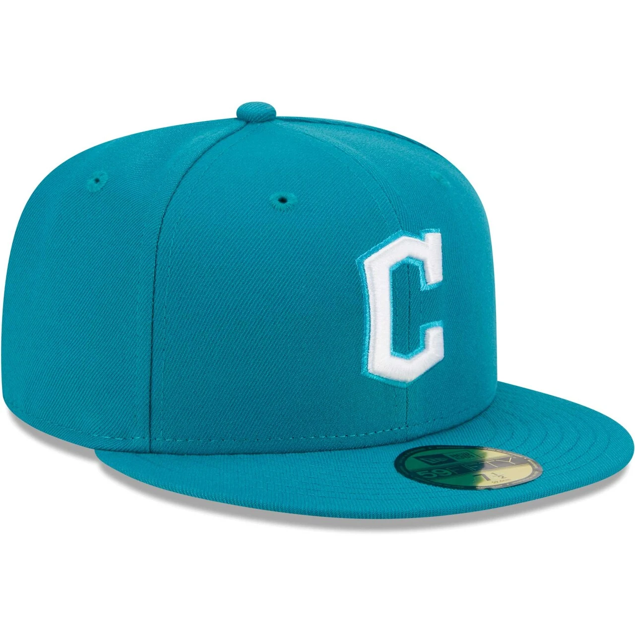 Men's Cleveland Guardians New Era Turquoise 59FIFTY Fitted Hat - Image 3