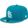 Men's St. Louis Cardinals New Era Turquoise 59FIFTY Fitted Hat