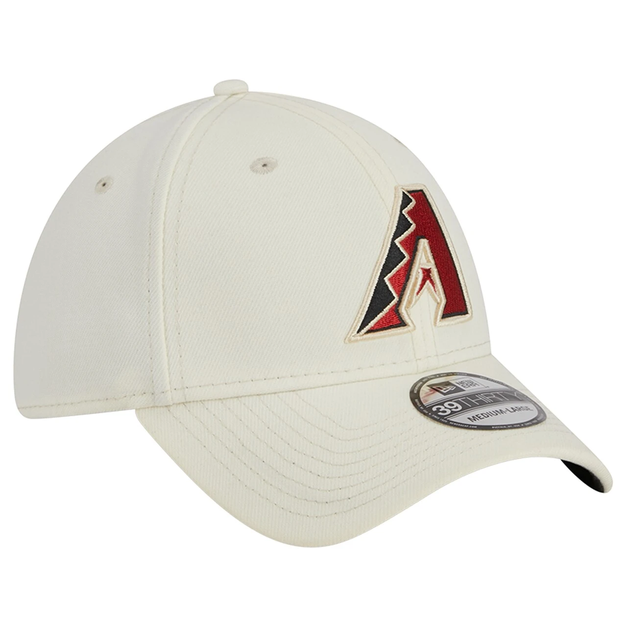 Men's Arizona Diamondbacks New Era White Chrome Team Classic 39THIRTY Flex Hat - Image 3