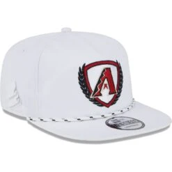 Men's Arizona Diamondbacks New Era White Golfer Tee 9FIFTY Snapback Hat