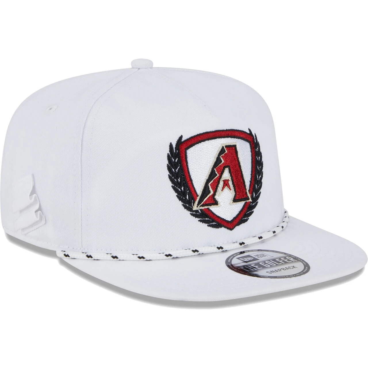 Men's Arizona Diamondbacks New Era White Golfer Tee 9FIFTY Snapback Hat