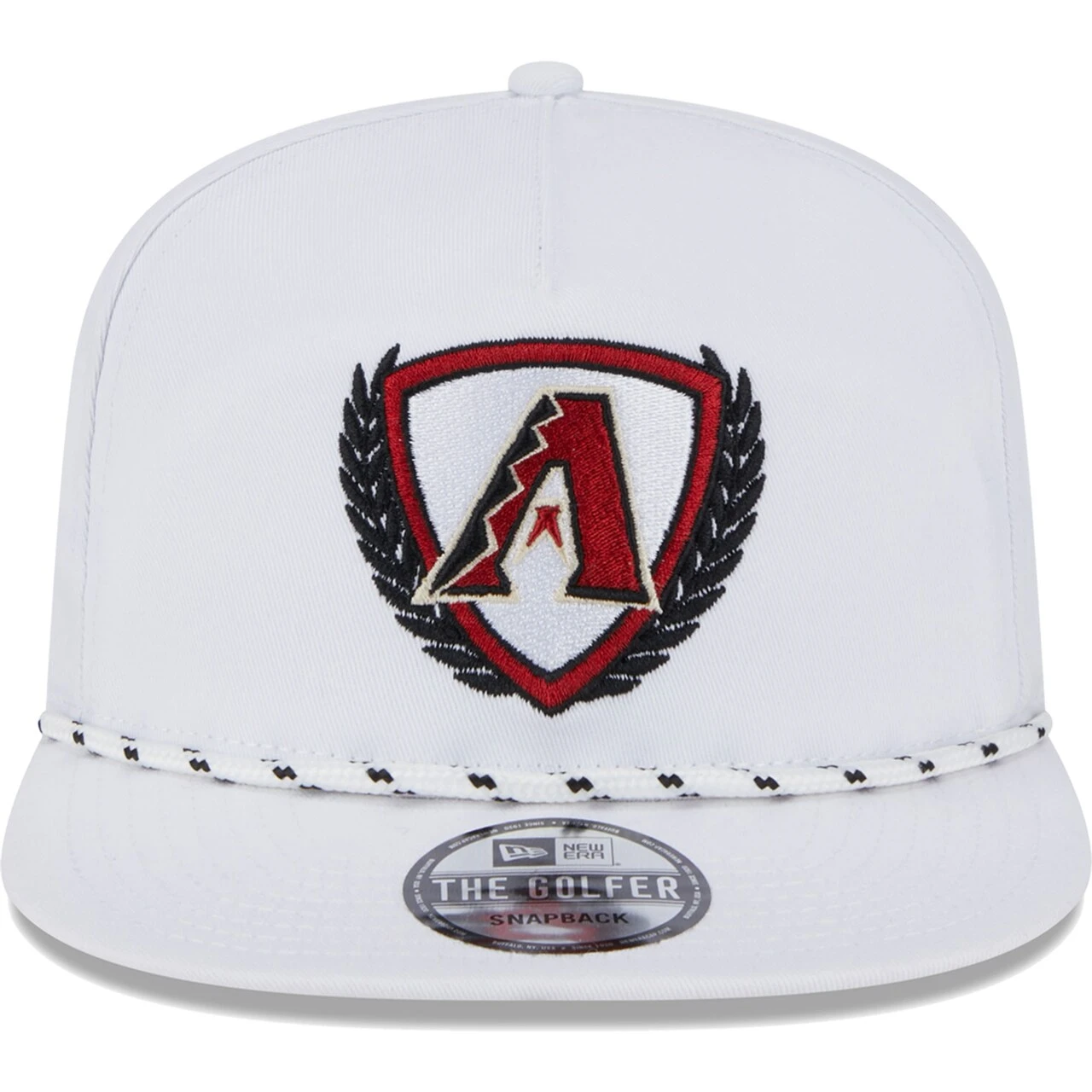 Men's Arizona Diamondbacks New Era White Golfer Tee 9FIFTY Snapback Hat - Image 2