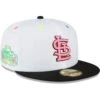 Men's St. Louis Cardinals New Era White Neon Eye 59FIFTY Fitted Hat