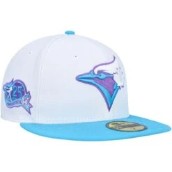 Men's Toronto Blue Jays New Era White 25th Anniversary Vice 59FIFTY Fitted Hat