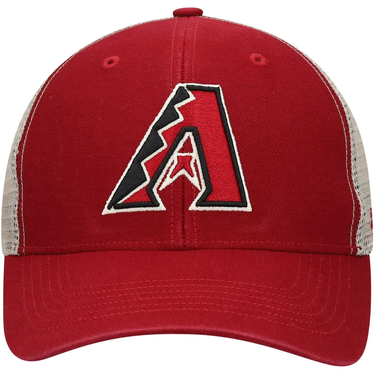 Men's Arizona Diamondbacks '47 Red/Natural Flagship Washed MVP Trucker Snapback Hat - Image 2