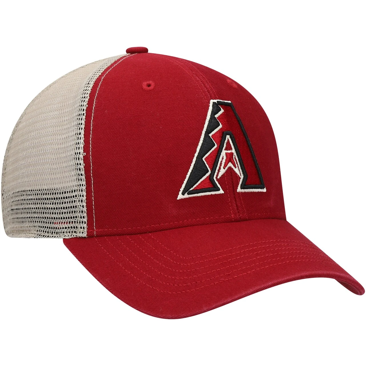 Men's Arizona Diamondbacks '47 Red/Natural Flagship Washed MVP Trucker Snapback Hat - Image 3