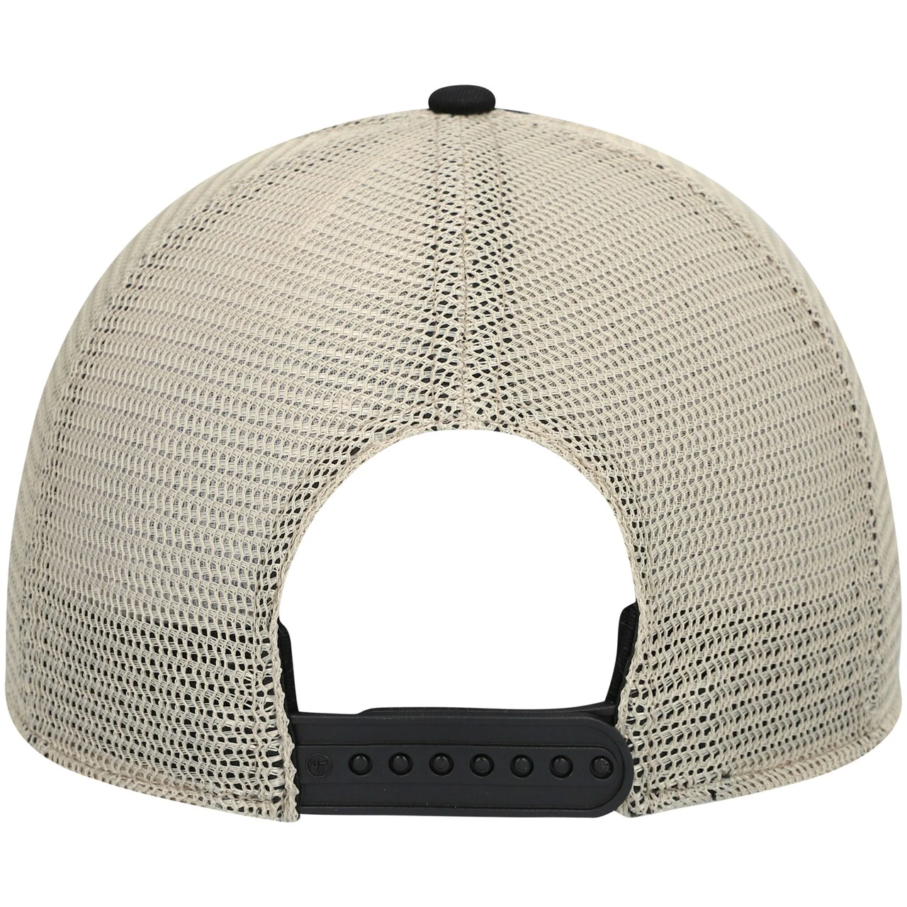 Men's Miami Marlins '47 Black/Natural Flagship Washed MVP Trucker Snapback Hat - Image 4