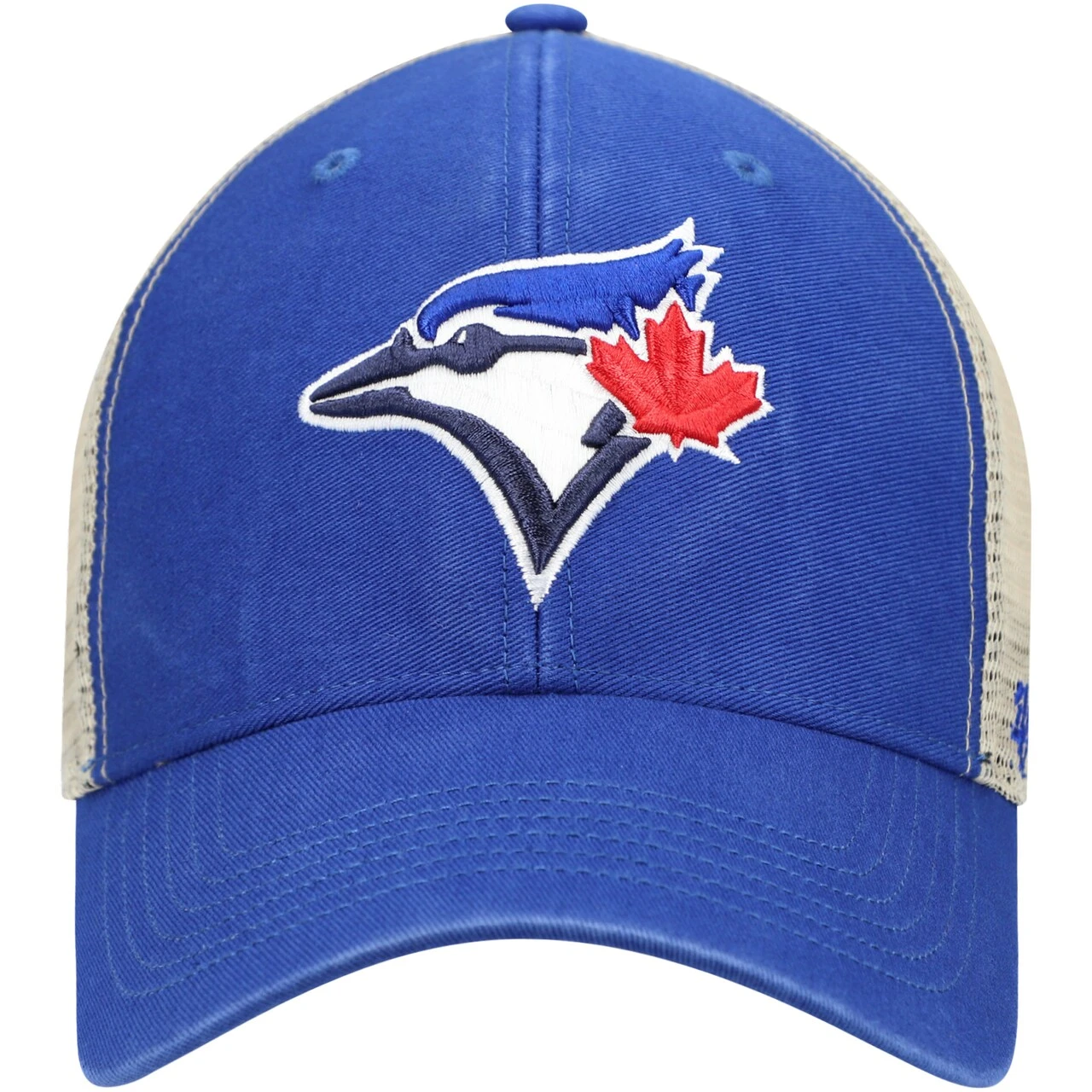 Men's Toronto Blue Jays '47 Royal/Natural Flagship Washed MVP Trucker Snapback Hat - Image 2