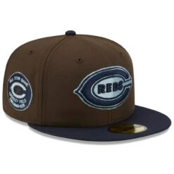 Men's Cincinnati Reds New Era Brown/Navy 1938 MLB All-Star Game Walnut 9FIFTY Fitted Hat