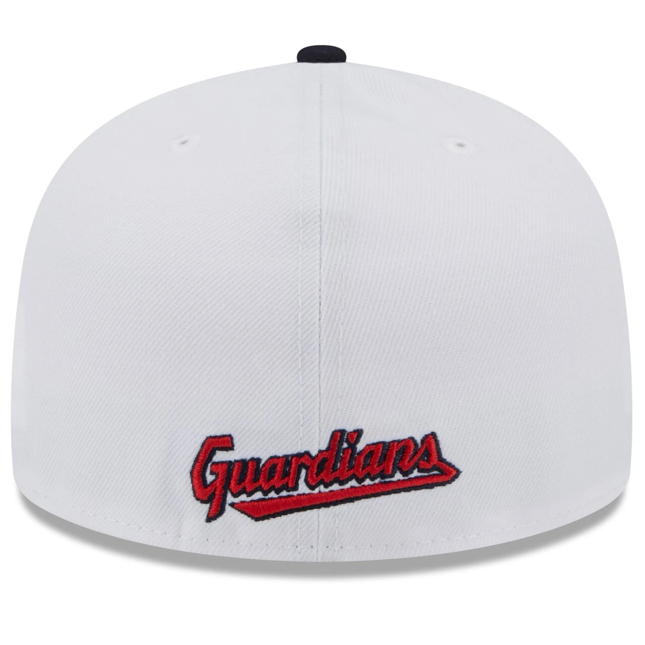 Men's Cleveland Guardians New Era White/Navy State 59FIFTY Fitted Hat - Image 4