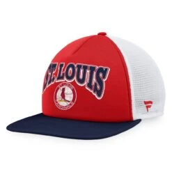 Men's St. Louis Cardinals Fanatics Branded Red/Navy Heritage Foam Front Trucker Snapback Hat