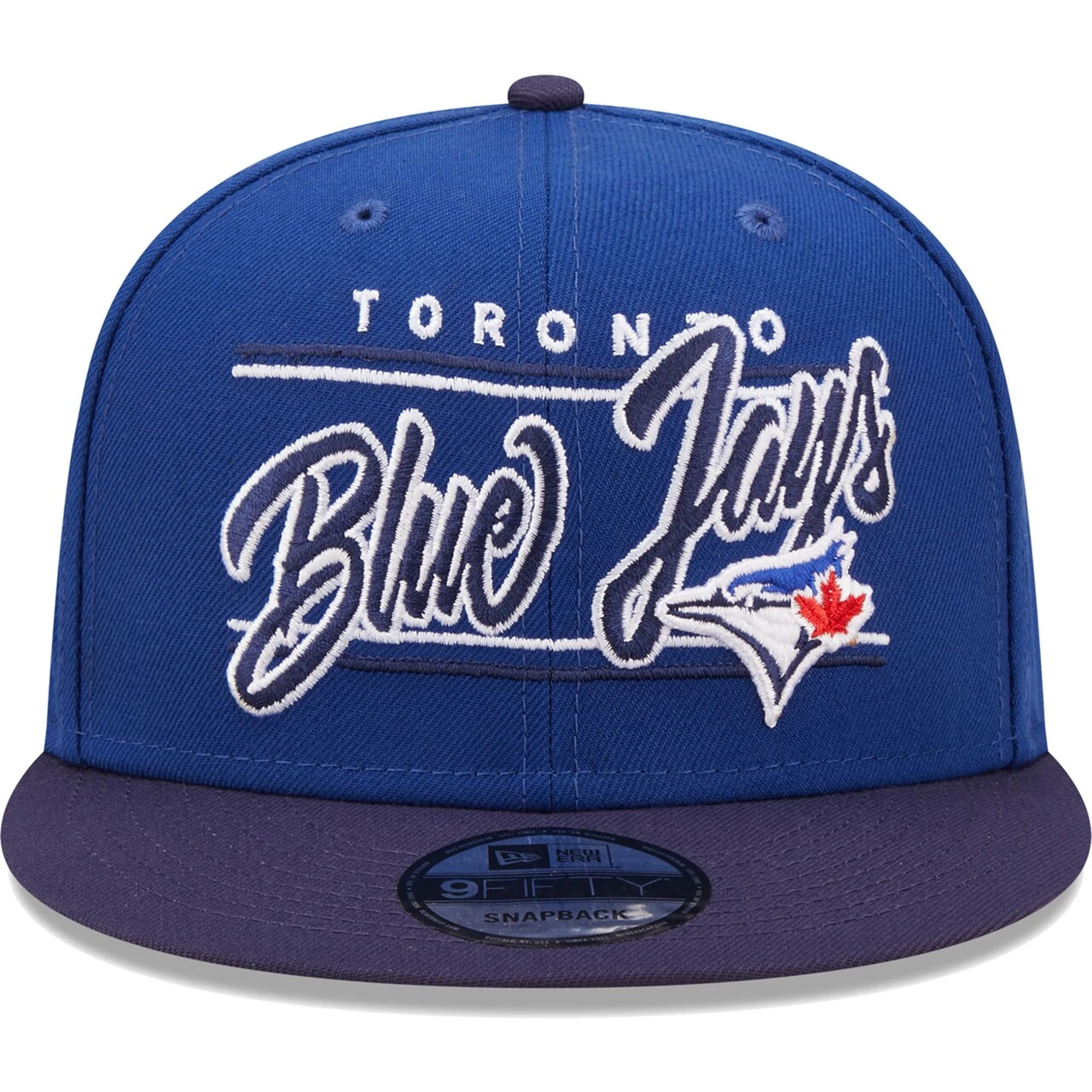 Men's Toronto Blue Jays New Era Royal/Navy Team Script 9FIFTY Adjustable Snapback Hat - Image 2