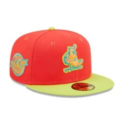 Men's New Era Red/Neon Green Lava Highlighter Combo 59FIFTY Fitted Hat