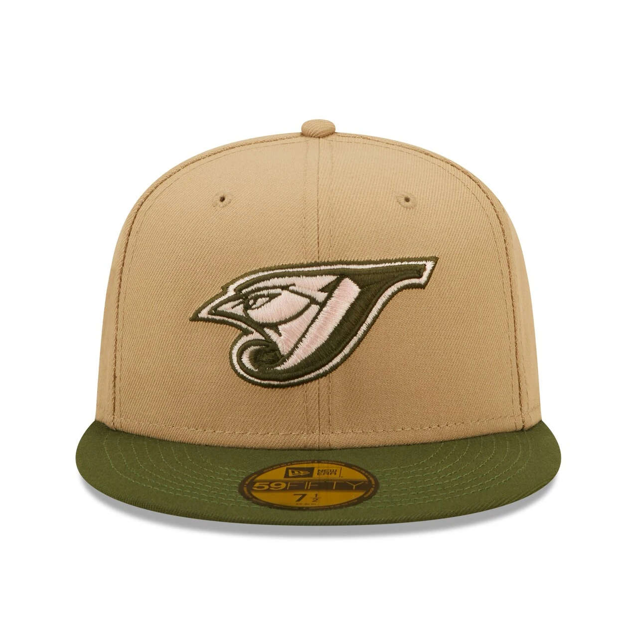 Men's Toronto Blue Jays New Era Khaki/Olive Pink Undervisor 59FIFTY Fitted Hat - Image 2