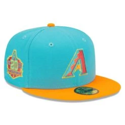 Men's Arizona Diamondbacks New Era Blue/Orange Vice Highlighter 59FIFTY Fitted Hat