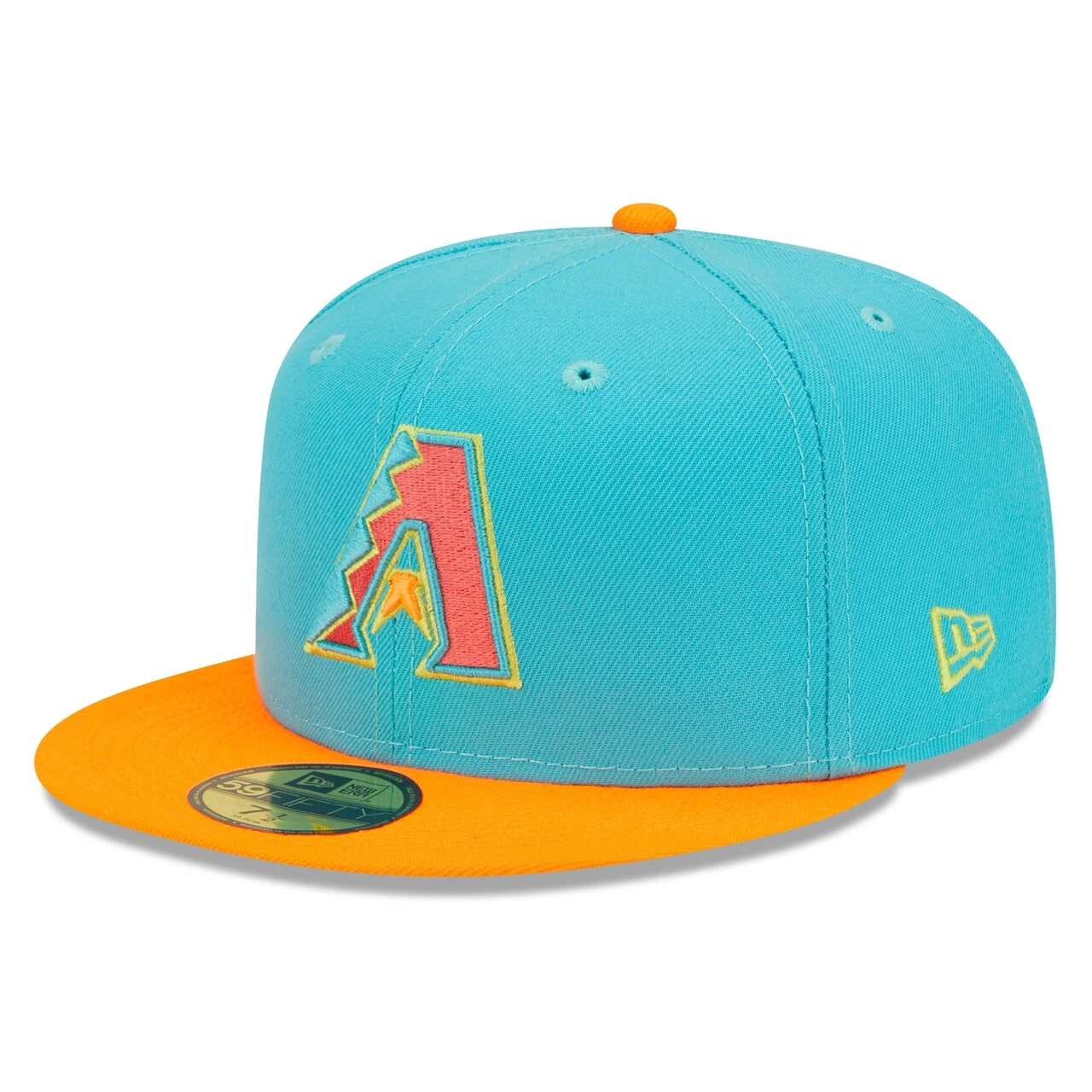 Men's Arizona Diamondbacks New Era Blue/Orange Vice Highlighter 59FIFTY Fitted Hat - Image 3