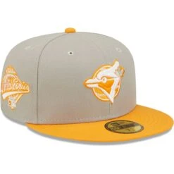 Men's Toronto Blue Jays New Era Gray/Orange 1993 World Series Cooperstown Collection Undervisor 59FIFTY Fitted Hat