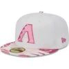 Men's Arizona Diamondbacks New Era White/Pink Flamingo 59FIFTY Fitted Hat