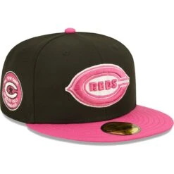 Men's Cincinnati Reds New Era Black/Pink 1938 MLB All-Star Game Passion 59FIFTY Fitted Hat