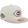 Men's Cincinnati Reds New Era Cream/Pink Chrome Rogue 59FIFTY Fitted Hat
