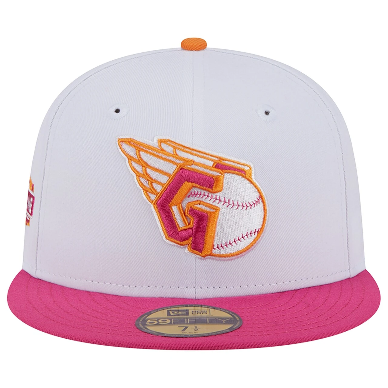 Men's Cleveland Guardians New Era White/Pink 2022 MLB All-Star Game 59FIFTY Fitted Hat - Image 2
