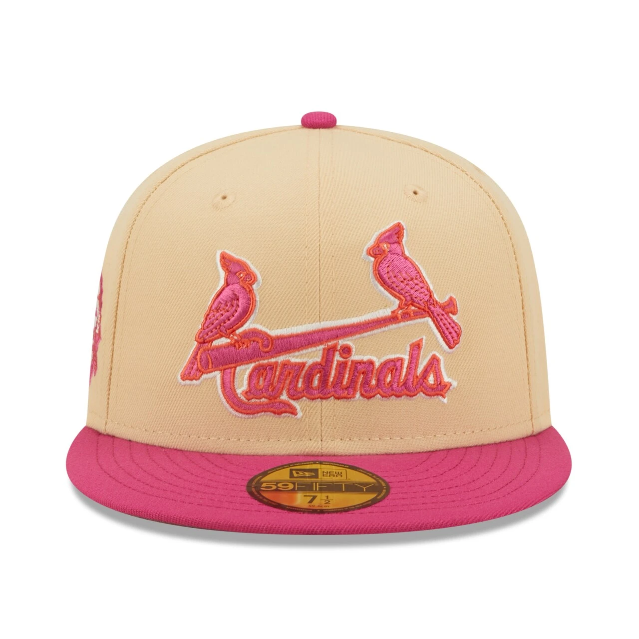 Men's St. Louis Cardinals New Era Orange/Pink 125th Anniversary Mango Passion 59FIFTY Fitted Hat - Image 2