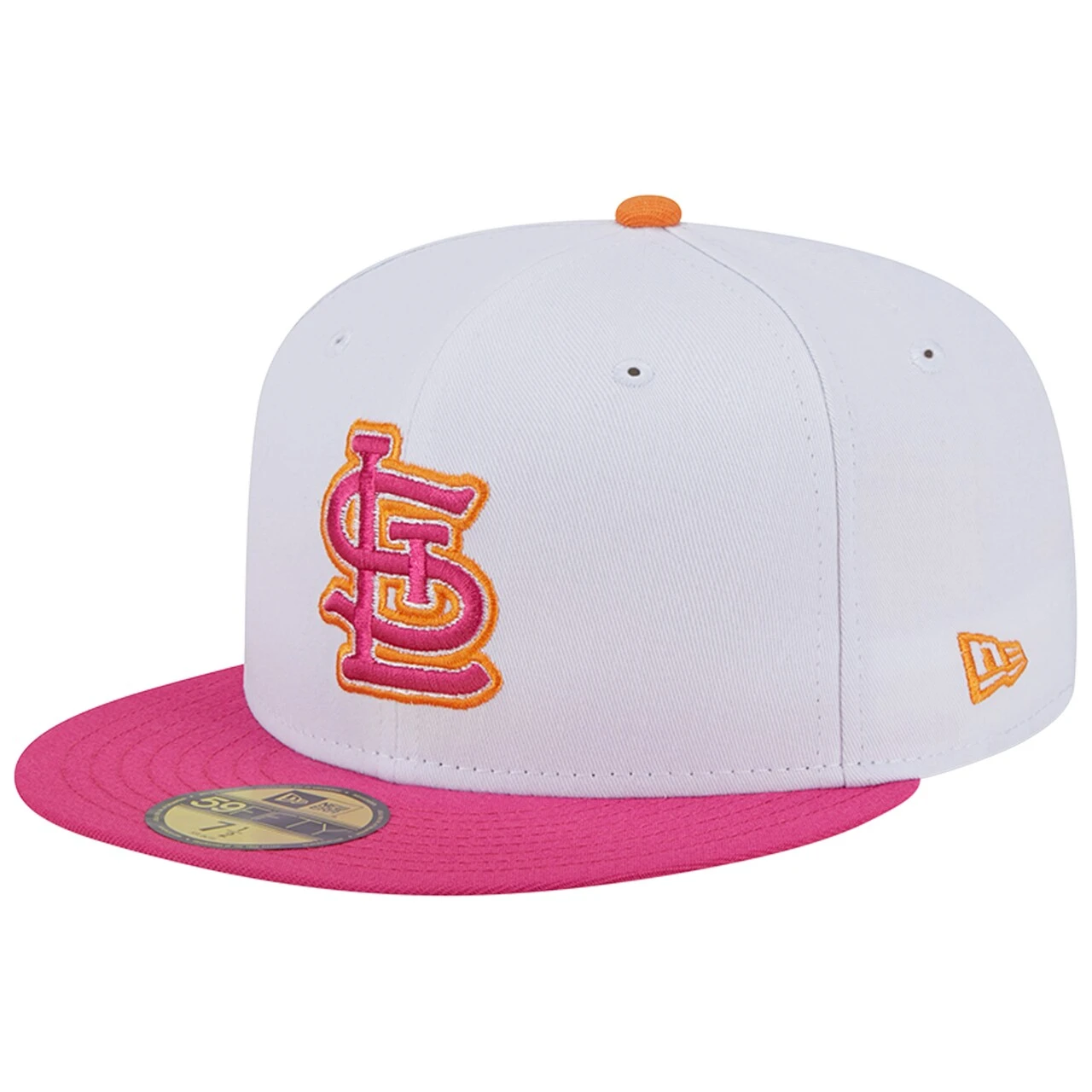 Men's St. Louis Cardinals New Era White/Pink Busch Stadium 30th Anniversary 59FIFTY Fitted Hat - Image 3