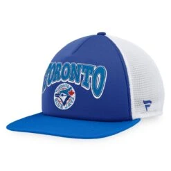 Men's Toronto Blue Jays Fanatics Branded Royal/Powder Blue Heritage Foam Front Trucker Snapback Hat