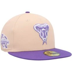 Men's Arizona Diamondbacks New Era Orange/Purple 2001 World Series Side Patch 59FIFTY Fitted Hat