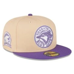 Men's Toronto Blue Jays New Era Peach/Purple 40th Season Side Patch 59FIFTY Fitted Hat