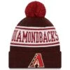 Men's Arizona Diamondbacks New Era Black/Red Banner Cuffed Knit Hat With Pom