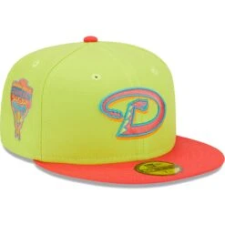 Men's Arizona Diamondbacks New Era Green/Red Cyber Highlighter 59FIFTY Fitted Hat