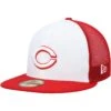 Men's Cincinnati Reds New Era White/Red 2023 On-Field Batting Practice 59FIFTY Fitted Hat
