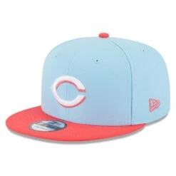 Men's Cincinnati Reds New Era Light Blue/Red Spring Basic Two-Tone 9FIFTY Snapback Hat