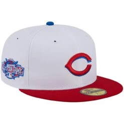 Men's Cincinnati Reds New Era White/Red Undervisor 59FIFTY Fitted Hat