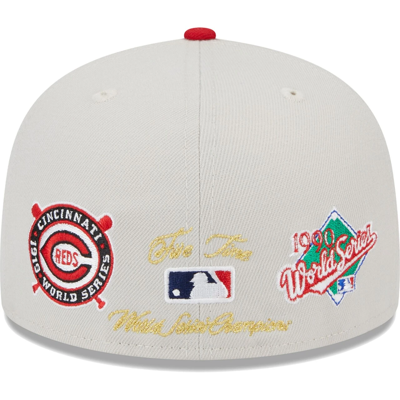 Men's Cincinnati Reds New Era Gray/Red World Class Back Patch 59FIFTY Fitted Hat - Image 4