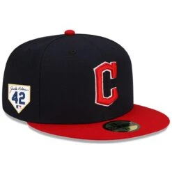 Men's Cleveland Guardians New Era Navy/Red 2023 Jackie Robinson Day 59FIFTY Fitted Hat