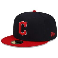 Men's Cleveland Guardians New Era Navy/Red Home Authentic Collection On-Field 59FIFTY Fitted Hat
