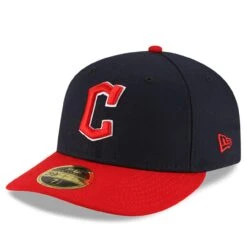 Men's Cleveland Guardians New Era Navy/Red Authentic Collection On-Field Home Low Profile 59FIFTY Fitted Hat