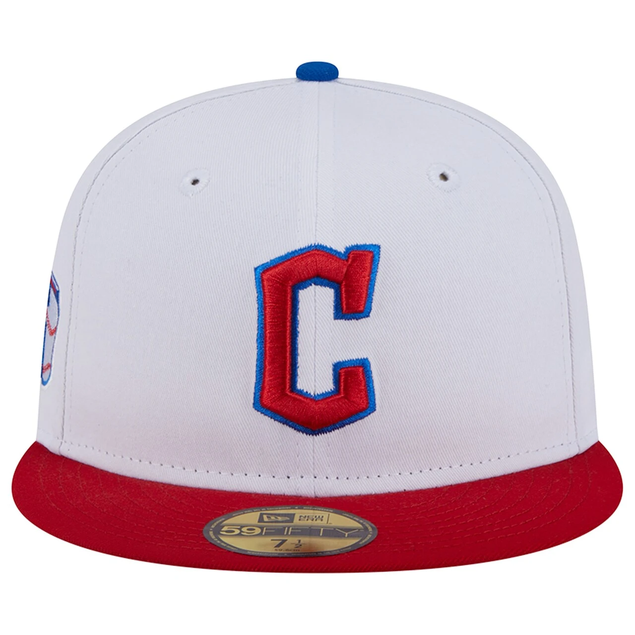 Men's Cleveland Guardians New Era White/Red Undervisor 59FIFTY Fitted Hat - Image 2