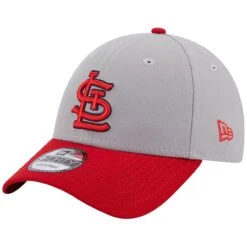 Men's St. Louis Cardinals New Era Gray/Red League 9FORTY Adjustable Hat