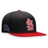 Men's St. Louis Cardinals Fanatics Branded Black/Red State Side Two-Tone Snapback Hat