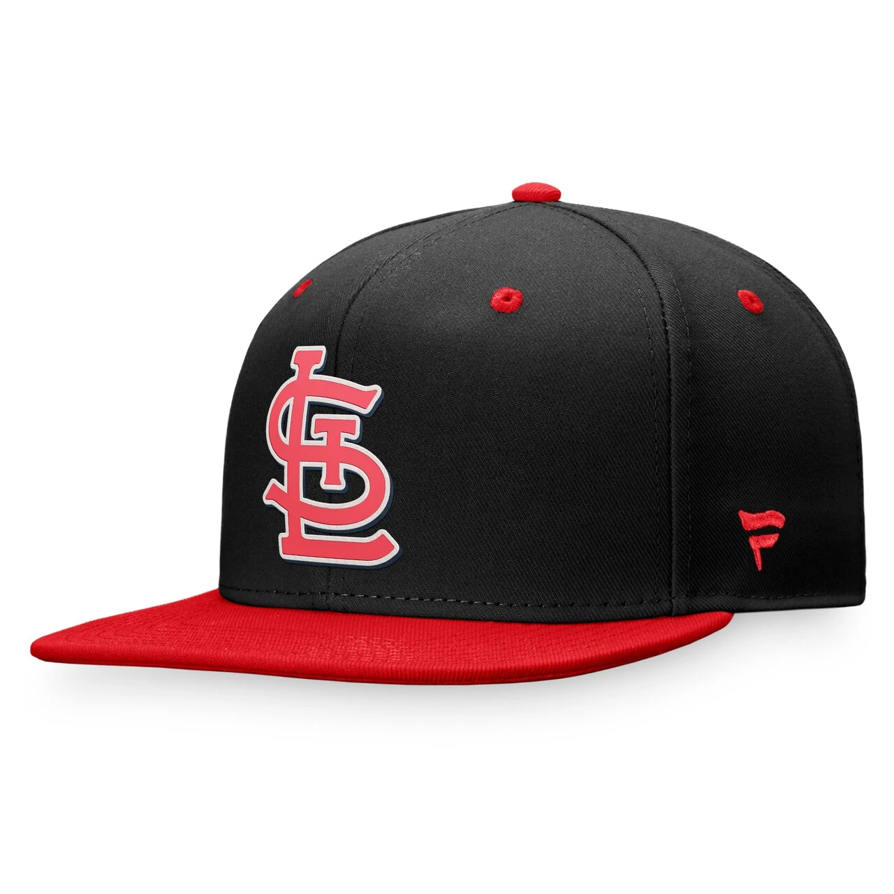 Men's St. Louis Cardinals Fanatics Branded Black/Red State Side Two-Tone Snapback Hat - Image 3