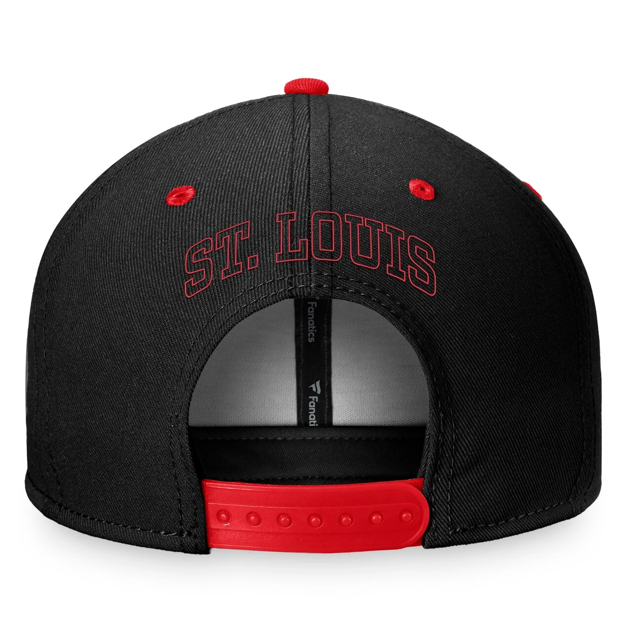 Men's St. Louis Cardinals Fanatics Branded Black/Red State Side Two-Tone Snapback Hat - Image 4