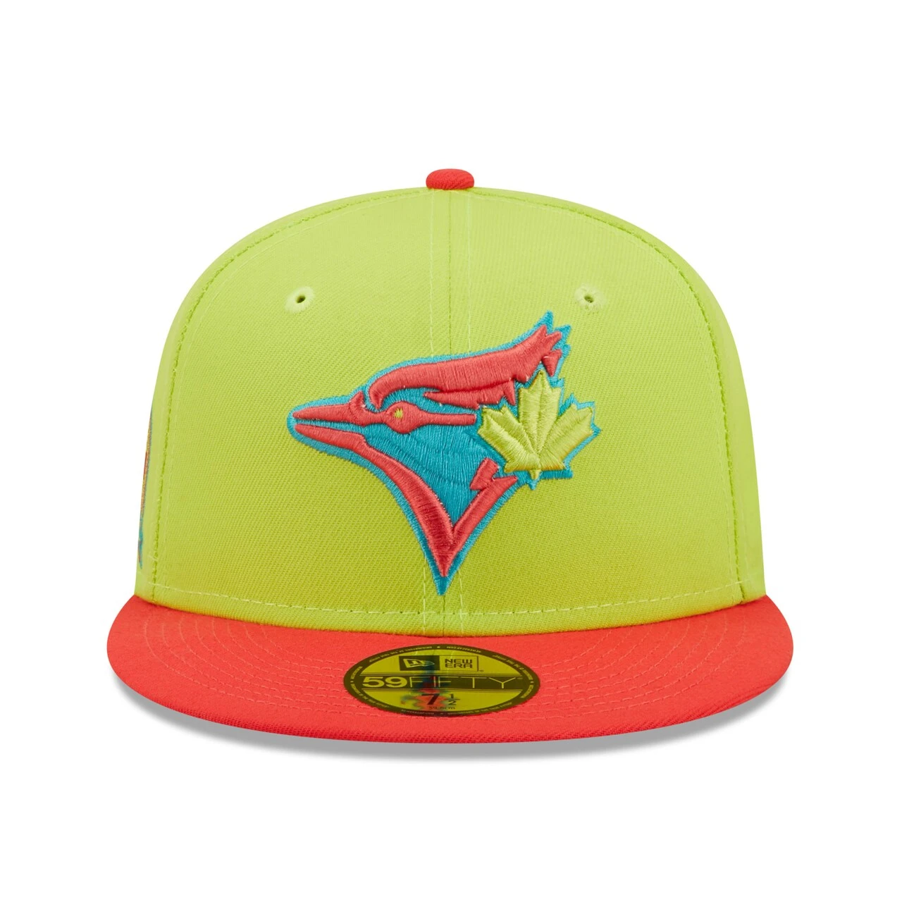 Men's Toronto Blue Jays New Era Green/Red 40th Season Cyber Highlighter 59FIFTY Fitted Hat - Image 2