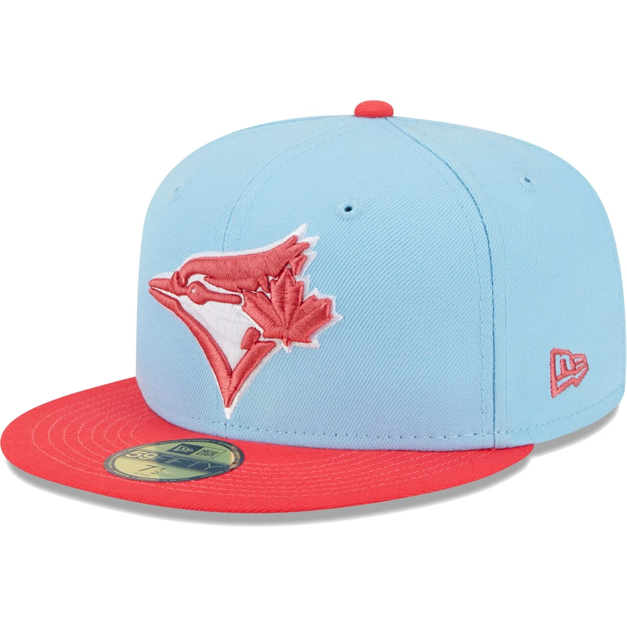 Men's Toronto Blue Jays New Era Light Blue/Red Spring Color Two-Tone 59FIFTY Fitted Hat