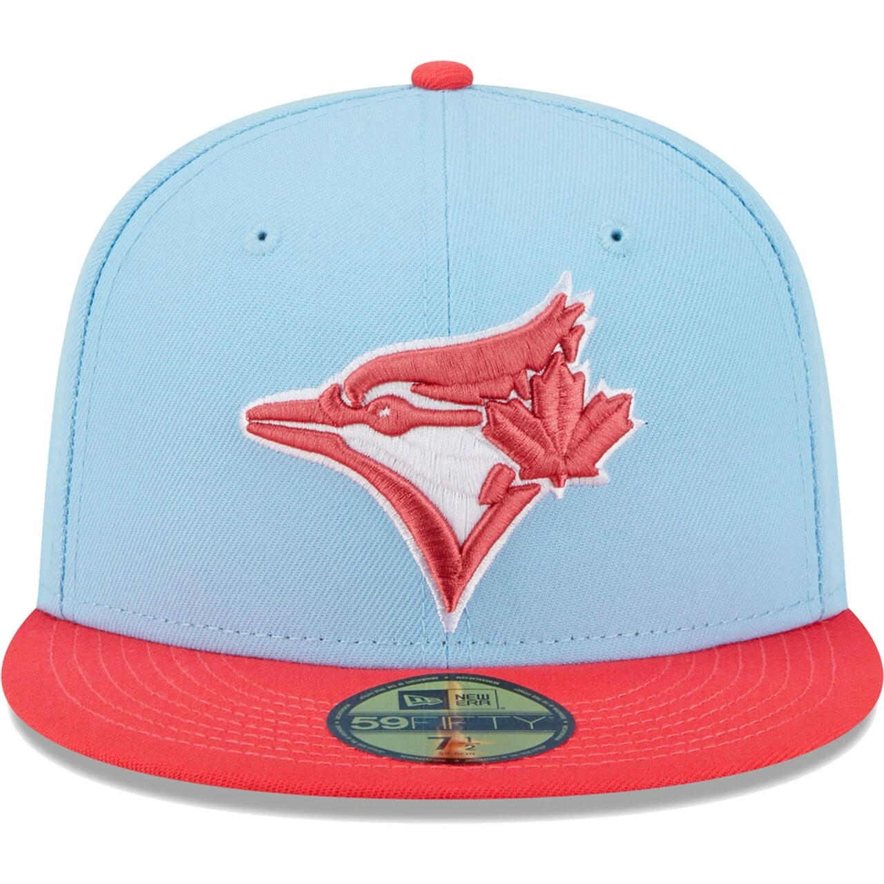Men's Toronto Blue Jays New Era Light Blue/Red Spring Color Two-Tone 59FIFTY Fitted Hat - Image 2