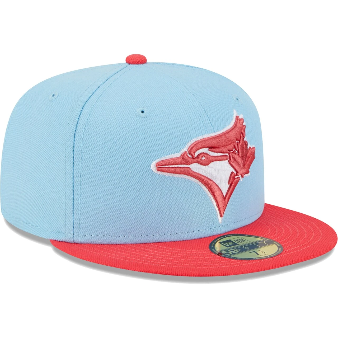 Men's Toronto Blue Jays New Era Light Blue/Red Spring Color Two-Tone 59FIFTY Fitted Hat - Image 3
